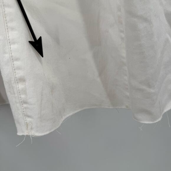 WE THE FREE x FREE PEOPLE Curvy Jeans Size 35 NWT White Denim Plus Curvy Raw Hem - Picture 10 of 16